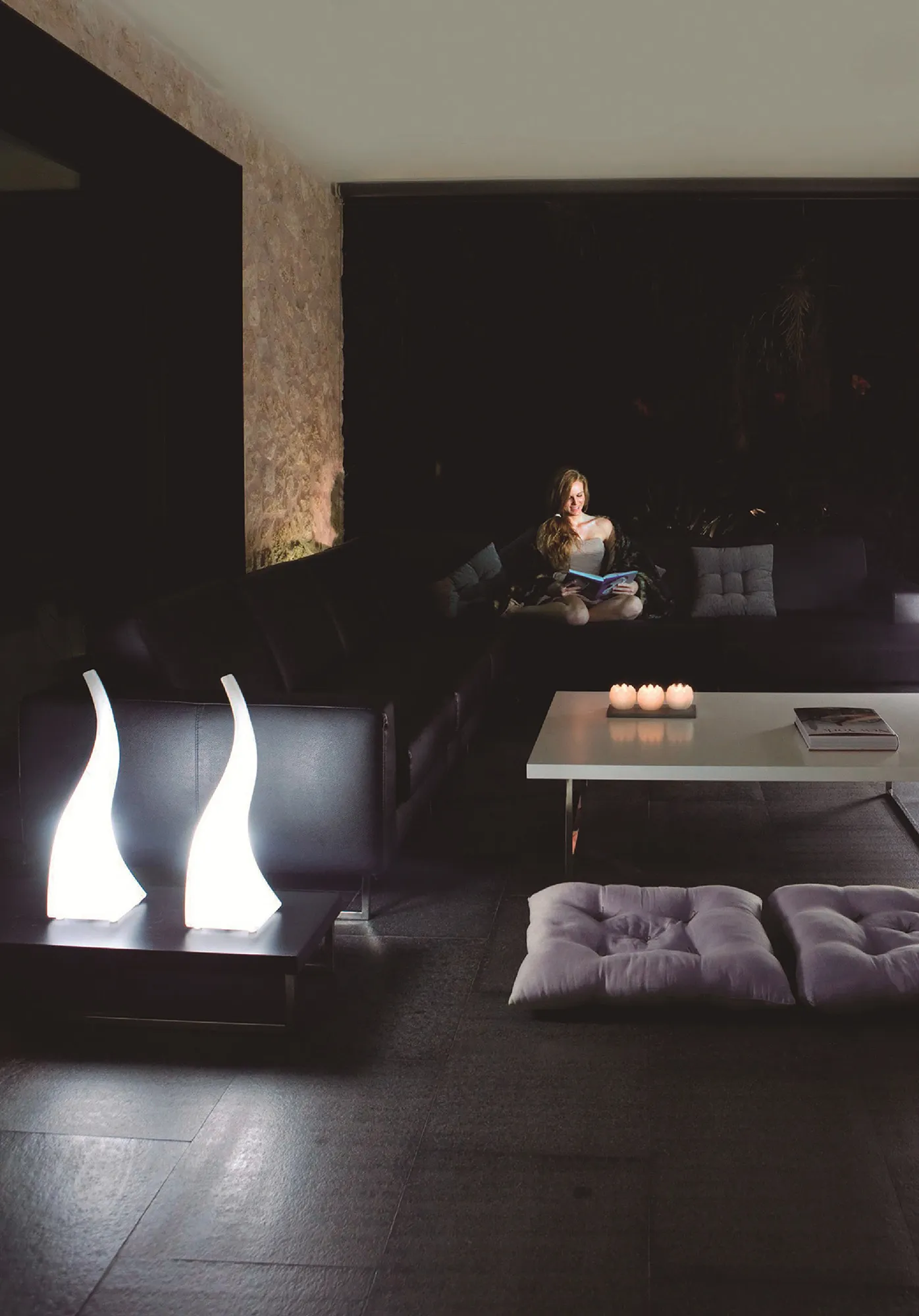 Flame Exterior Lights Mantra Designer Floor Lamps